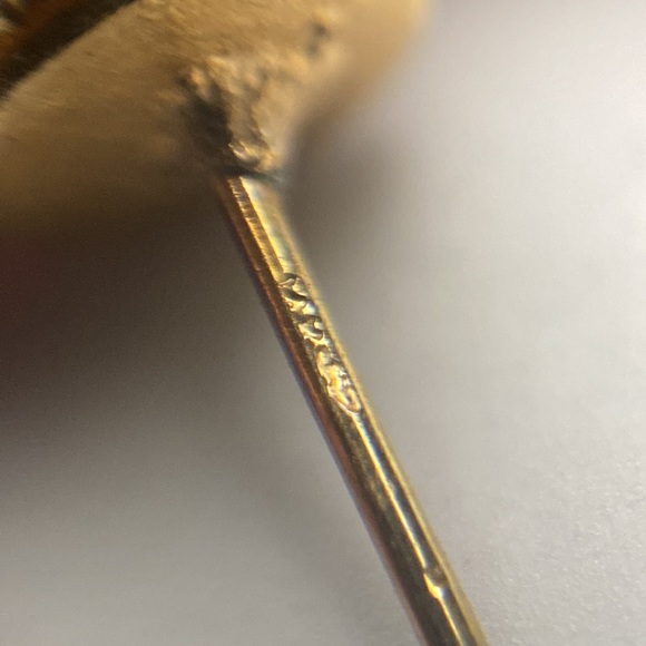 Rosette stud earrings 14k yellow gold - Picture 3 of 6